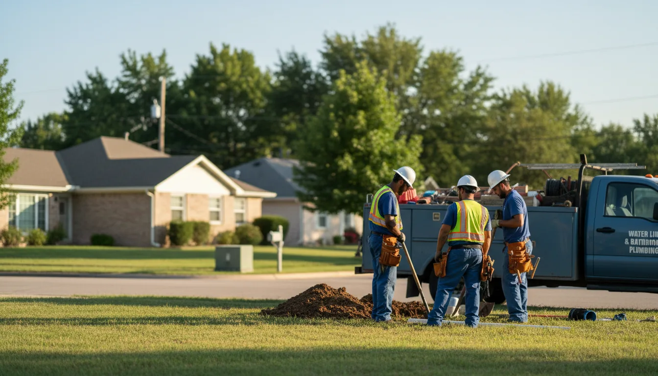 Residential water line and bathroom plumbing service in Plymouth, ME